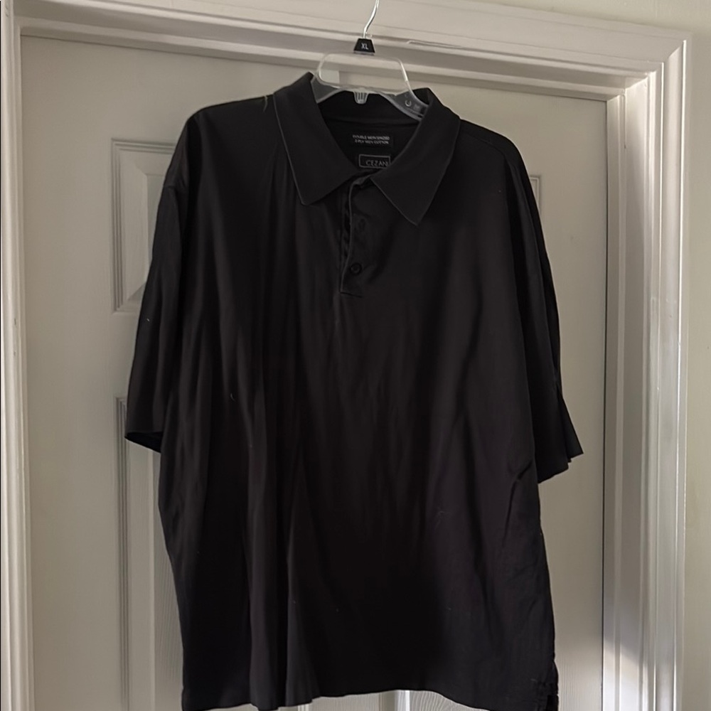 Izod Black Polo Shirt Casual Knit